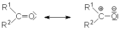 Grenzstrukturen einer Carbonylverbindung